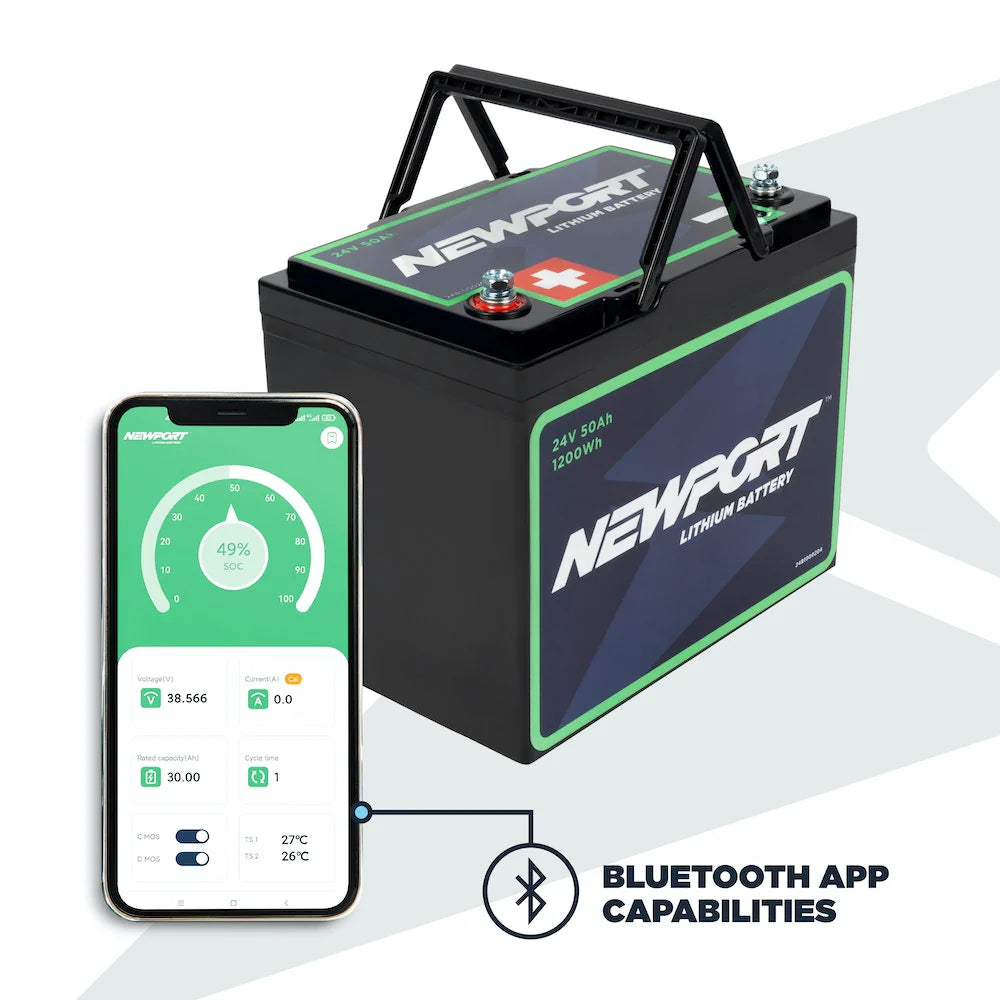 Newport 24V 50Ah Lithium (LiFePO4) Trolling Motor Battery-Marine Battery-Newport Vessels-Tiny Boat Nation