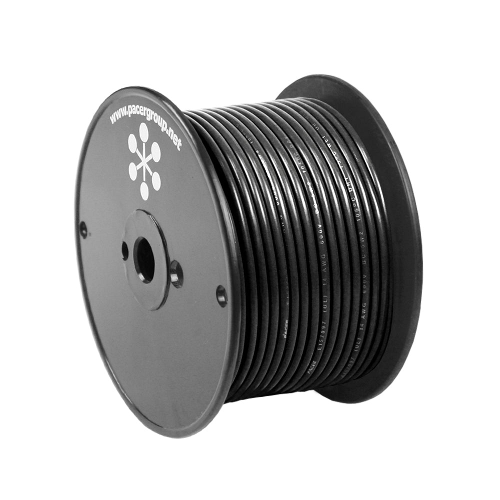 Pacer Black 14 AWG Primary Wire - 100&#39;-Electrical-1-Tiny Boat Nation