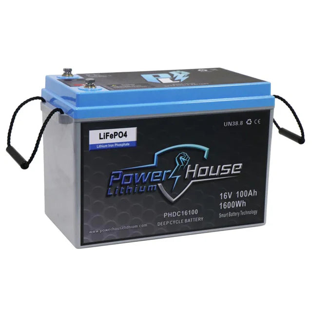 Power House 16v Deep Cycle Lithium Battery-Marine Battery-100 AH-7-Tiny Boat Nation
