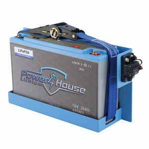 Power House 16v Deep Cycle Lithium Battery-Marine Battery-30 AH FFS Kit-6-Tiny Boat Nation