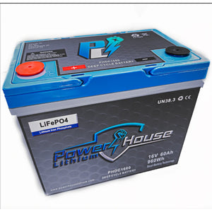 Power House 16v Deep Cycle Lithium Battery-Marine Battery-48 AH-1-Tiny Boat Nation