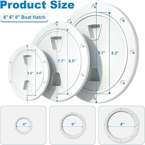 Round Deck Plate with Screw Cap-Marine Hardware-2-Tiny Boat Nation