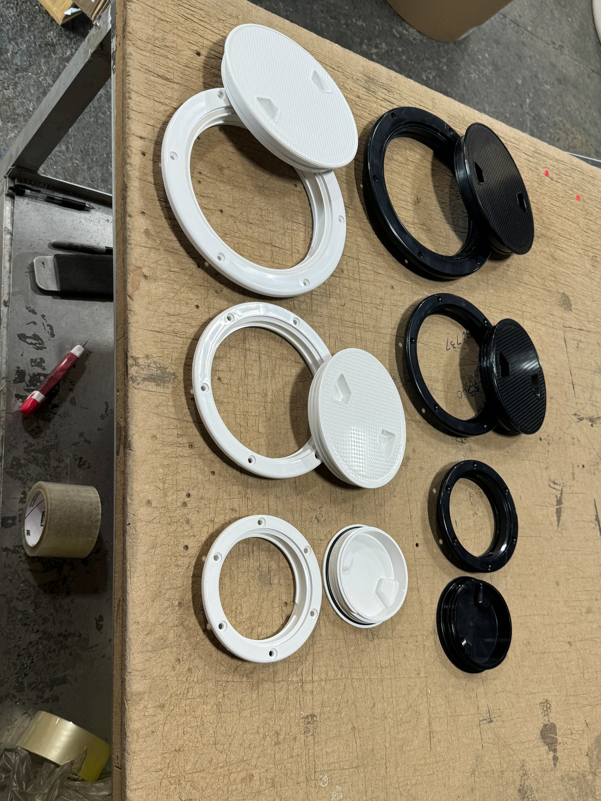 Round Deck Plate with Screw Cap-Marine Hardware-8-Tiny Boat Nation