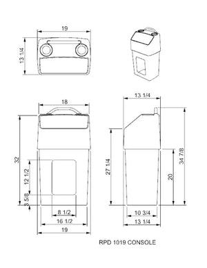 White RPD 1019 Center Console(Open box)