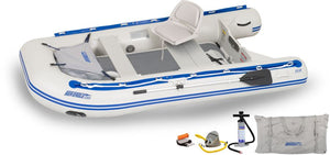 Sea Eagle 10'6" Sport Runabout Inflatable Boat-Boat-Drop Stitch Swivel Seat Canopy Package-3-Tiny Boat Nation