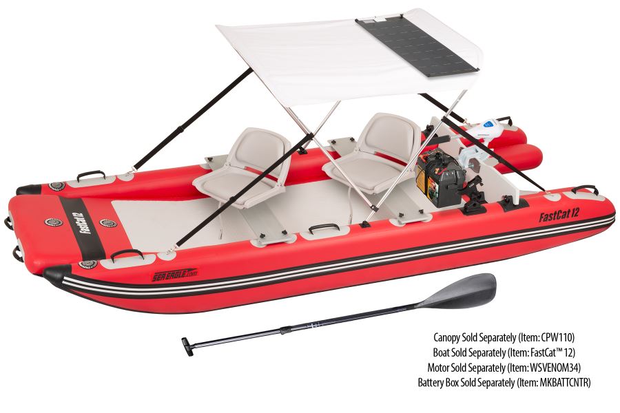 Sea Eagle 110 Watt Semi-Flexible Solar Panel w/ Charge Controller-2-Tiny Boat Nation