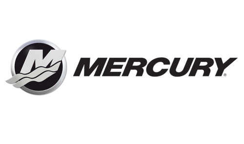 Mercury Marine logo, a global brand known for high-performance outboard motors, marine engines, and boating propulsion systems.