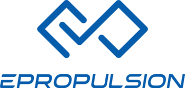 ePropulsion logo, a manufacturer of electric outboard motors and sustainable marine propulsion systems.