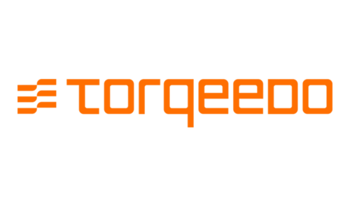 Torqeedo logo, a leading manufacturer of electric outboard motors and advanced electric propulsion systems for sustainable boating.