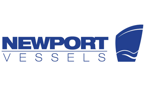 Newport Vessels logo, a marine brand specializing in electric trolling motors, inflatable boats, and boating accessories.