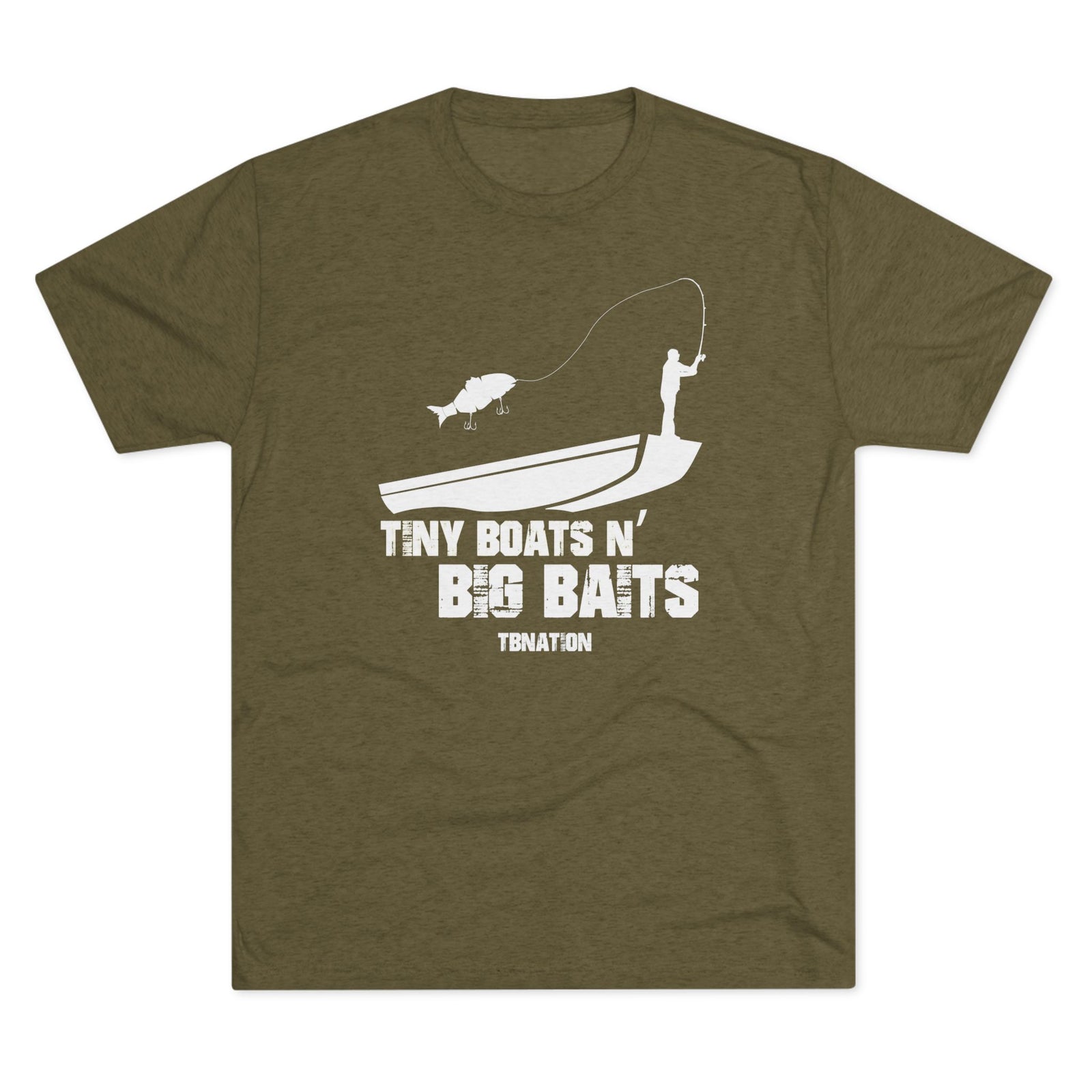 Tiny Boats N' Big Baits-T-Shirt-Tri-Blend Vintage Black-L-1-Tiny Boat Nation