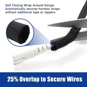 Nylon Wire Loom Split Sleeving Bundle 25'