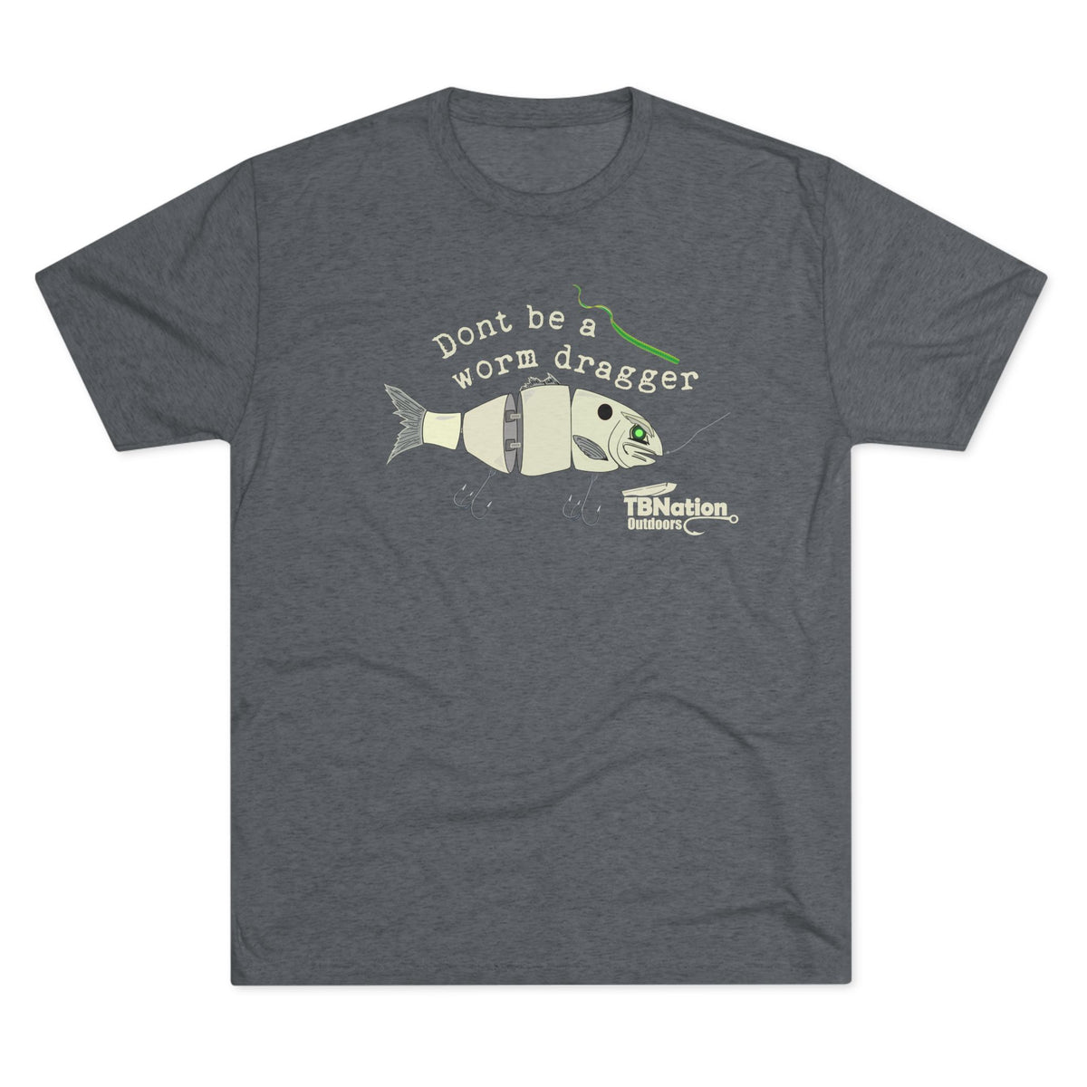 Worm Dragger-T-Shirt-Tri-Blend Premium Heather-S-5-Tiny Boat Nation
