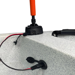 YP-LR360-PRO Lightning Rod - NEW & IMPROVED Threaded Power Connectors - Extendable Powered 360 Degree Safety Light, Flag, and Optional Accessory Mount-Electronics-5-Tiny Boat Nation