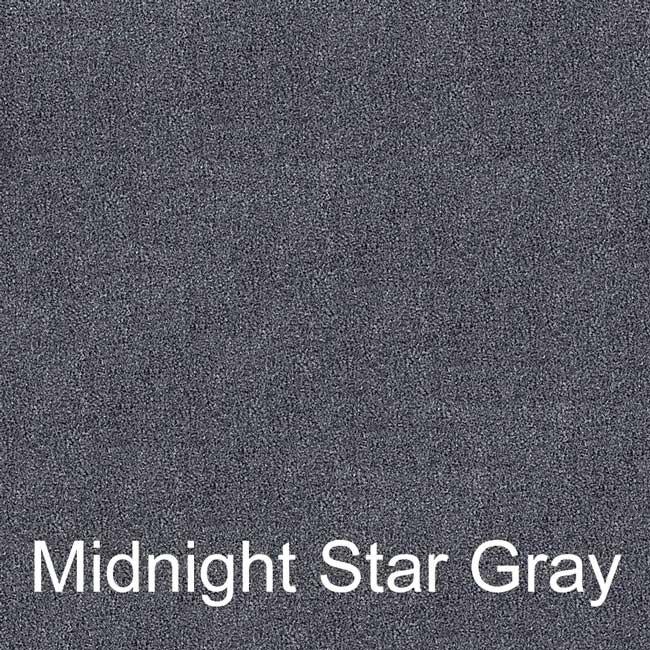 Close-up of 16 oz marine-grade boat trailer bunk carpet in Midnight Star Gray.