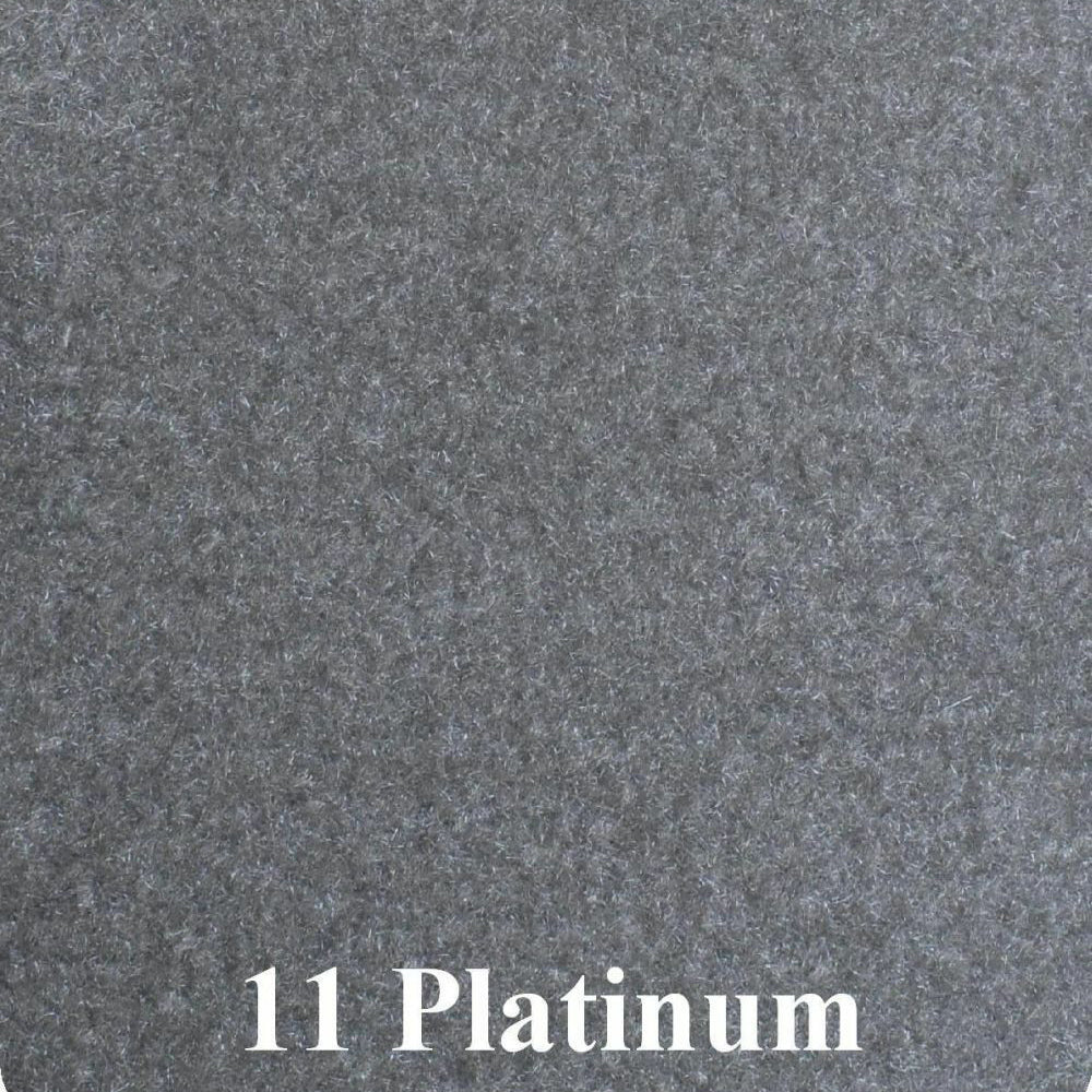 Close-up of 20 oz Platinum marine-grade premium cut pile boat carpet, soft and durable.