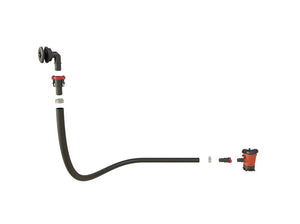 Johnson 1000 GPH Bilge Pump Kit with black hose, thru-hull, and red Qwik-Lok fittings.