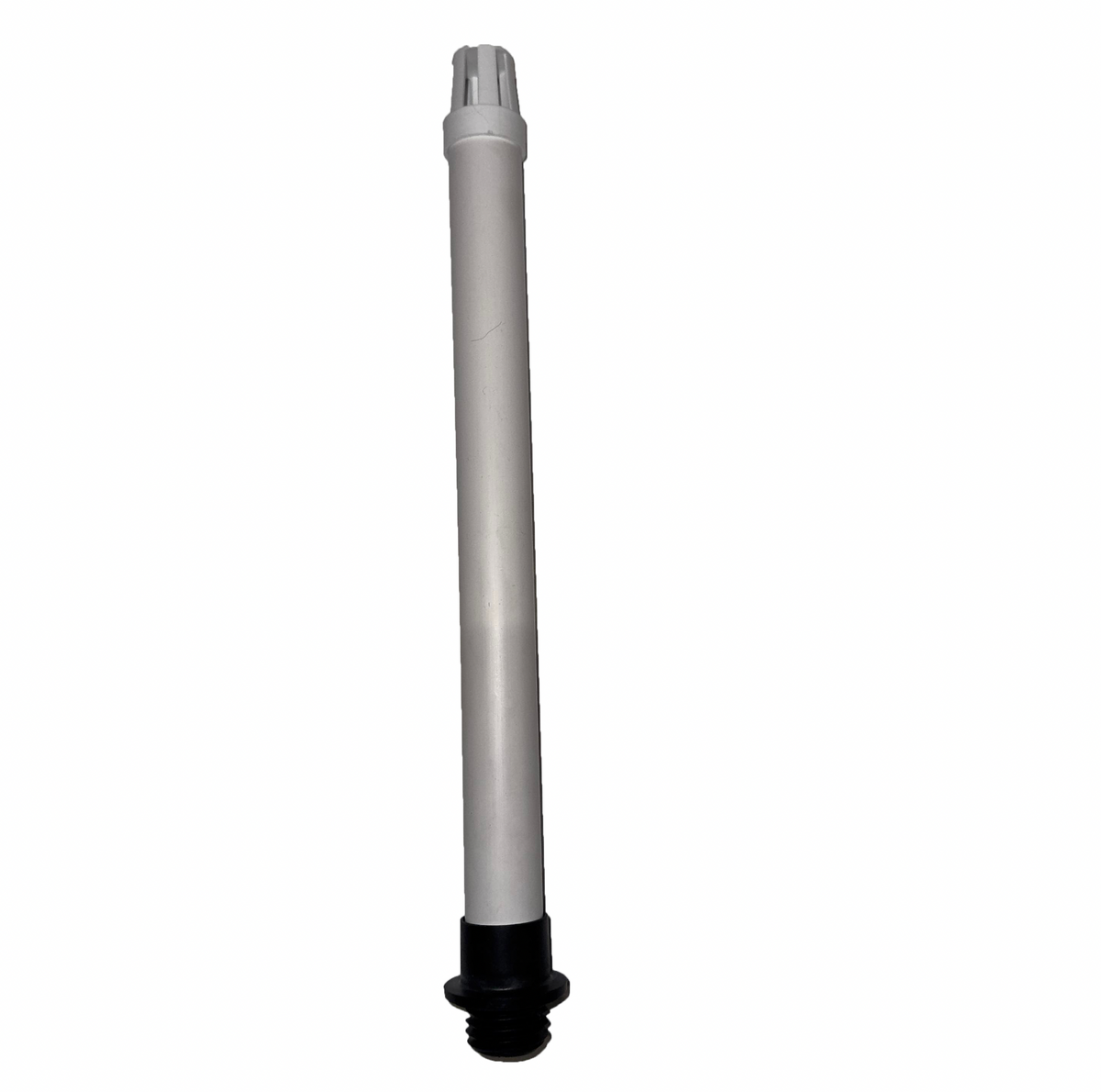 Flow-Rite 12" gray standpipe with black base for livewell overflow.