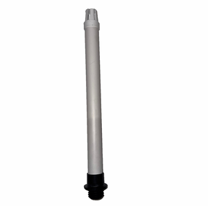 Silver 12-inch livewell standpipe with a black threaded base and slotted top.