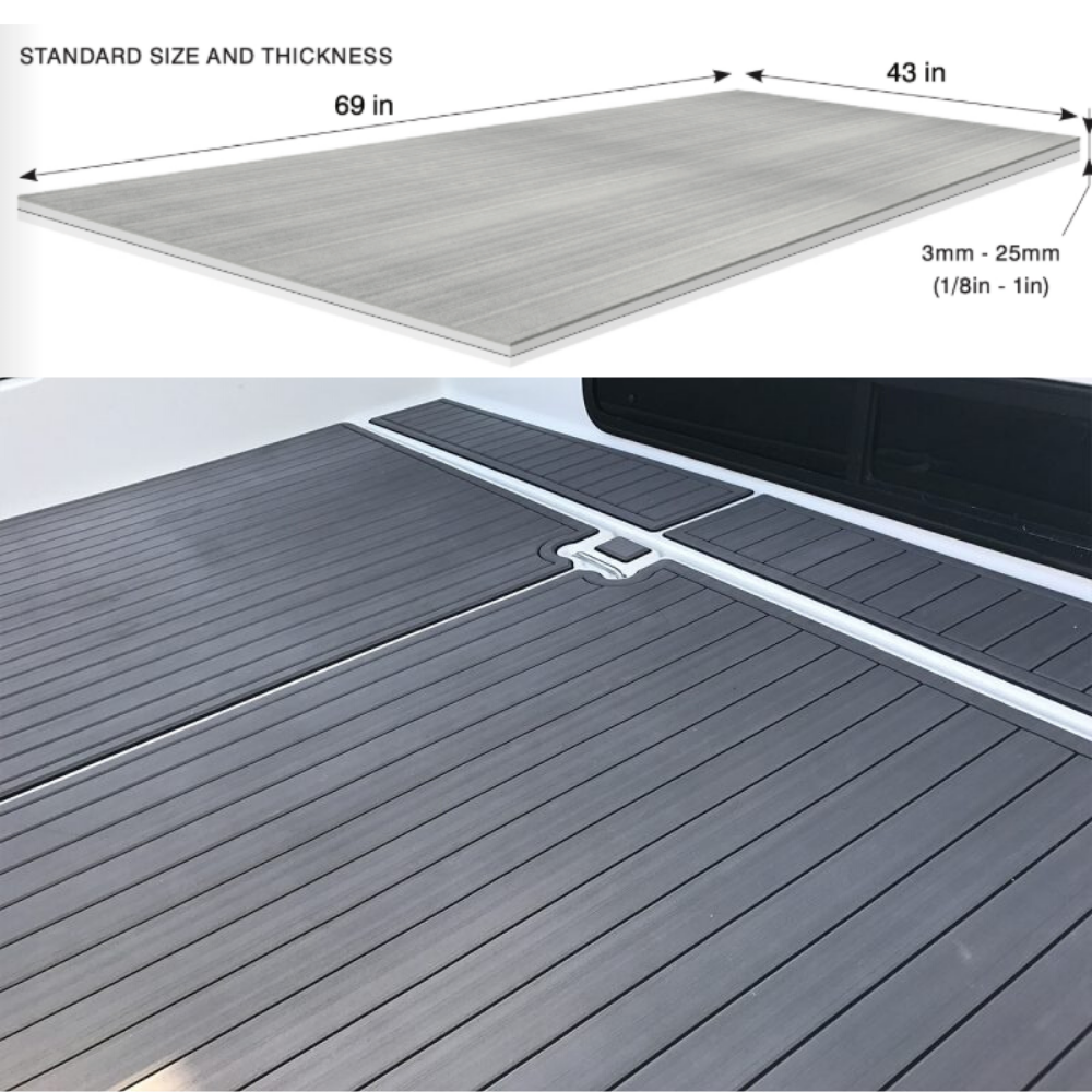 OrthoDek™ Foam Decking Sheets - Faux Teak Pre-Routed - Premium Quality