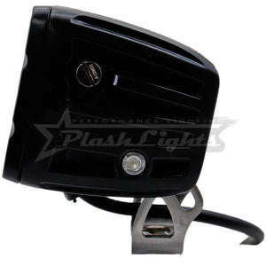 Black PlashLights RGB back-lit cube light with a 316 stainless steel bracket and durable polycarbonate lens.