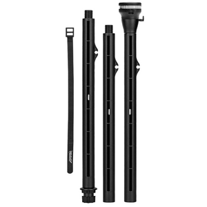 Black Railblaza Extenda Pole 1000, disassembled into three sections with a Velcro strap.