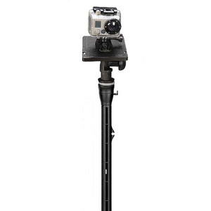 Black Railblaza Extenda Pole 1000, a robust, lightweight pole with a mounted GoPro camera.