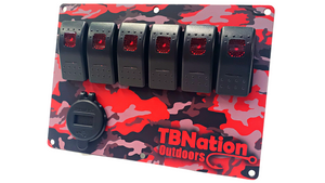 TBNation Switch Panel | Assorted Colors | 6 gang rocker switch panels