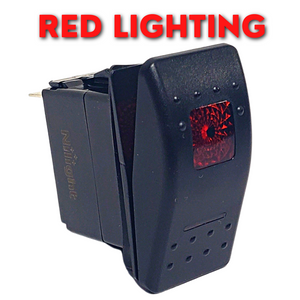 Rocker Switches - 5 Pin Lighted Red, Green, or Blue