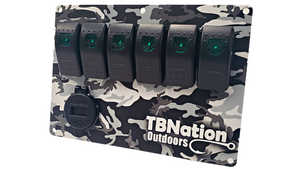 TBNation Switch Panel | Assorted Colors | 6 gang rocker switch panels
