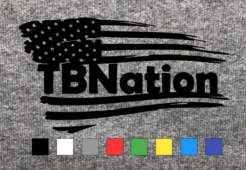TBNation USA Flag Carpet Decal 12"