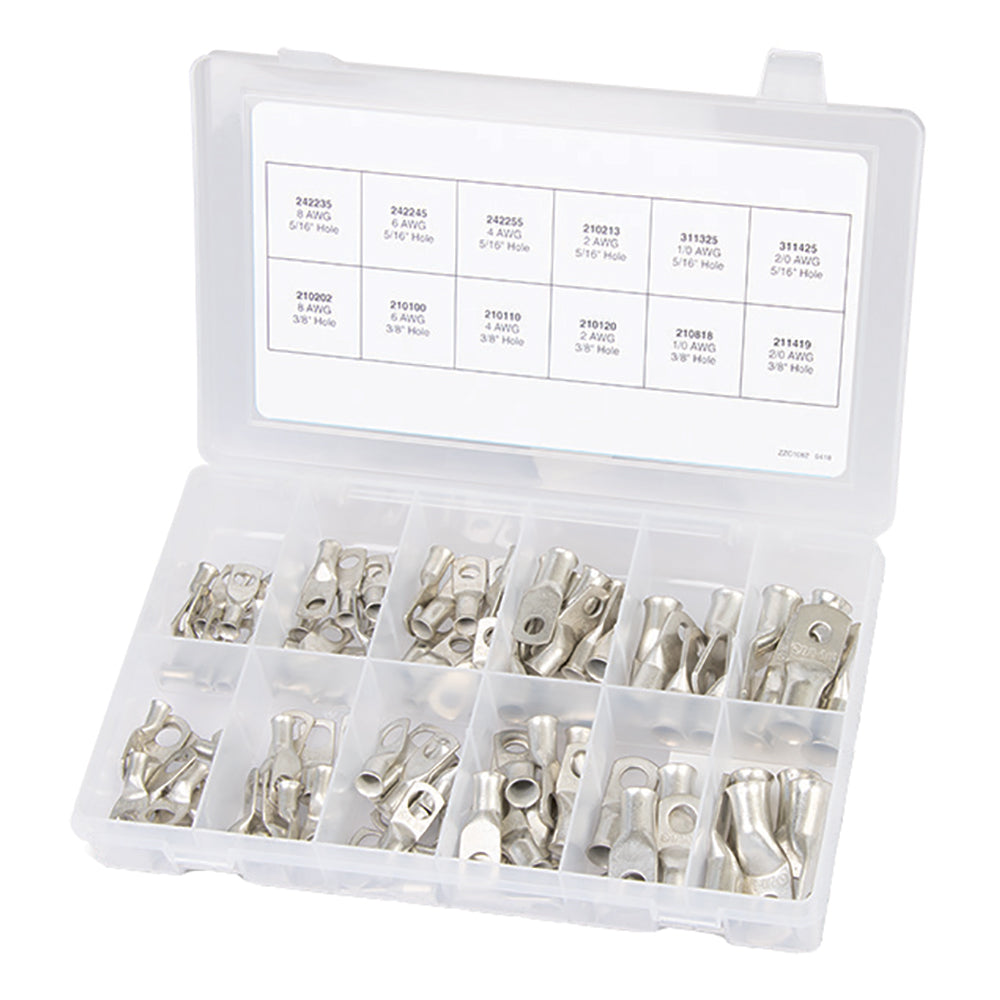 Ancor 100-Piece Tinned Copper Lug Kit-Electrical-1-Tiny Boat Nation