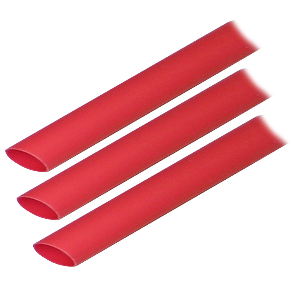 Ancor Adhesive Lined Heat Shrink Tubing (ALT) - 1-2&quot; x 3&quot; - 3-Pack - Red-Electrical-1-Tiny Boat Nation