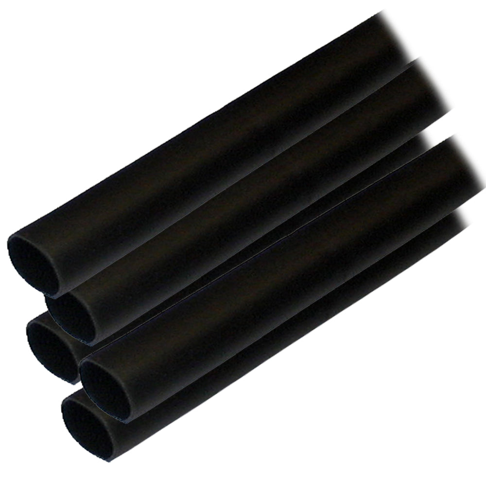 Ancor Adhesive Lined Heat Shrink Tubing (ALT) - 1-2&quot; x 6&quot; - 5-Pack - Black-Electrical-1-Tiny Boat Nation