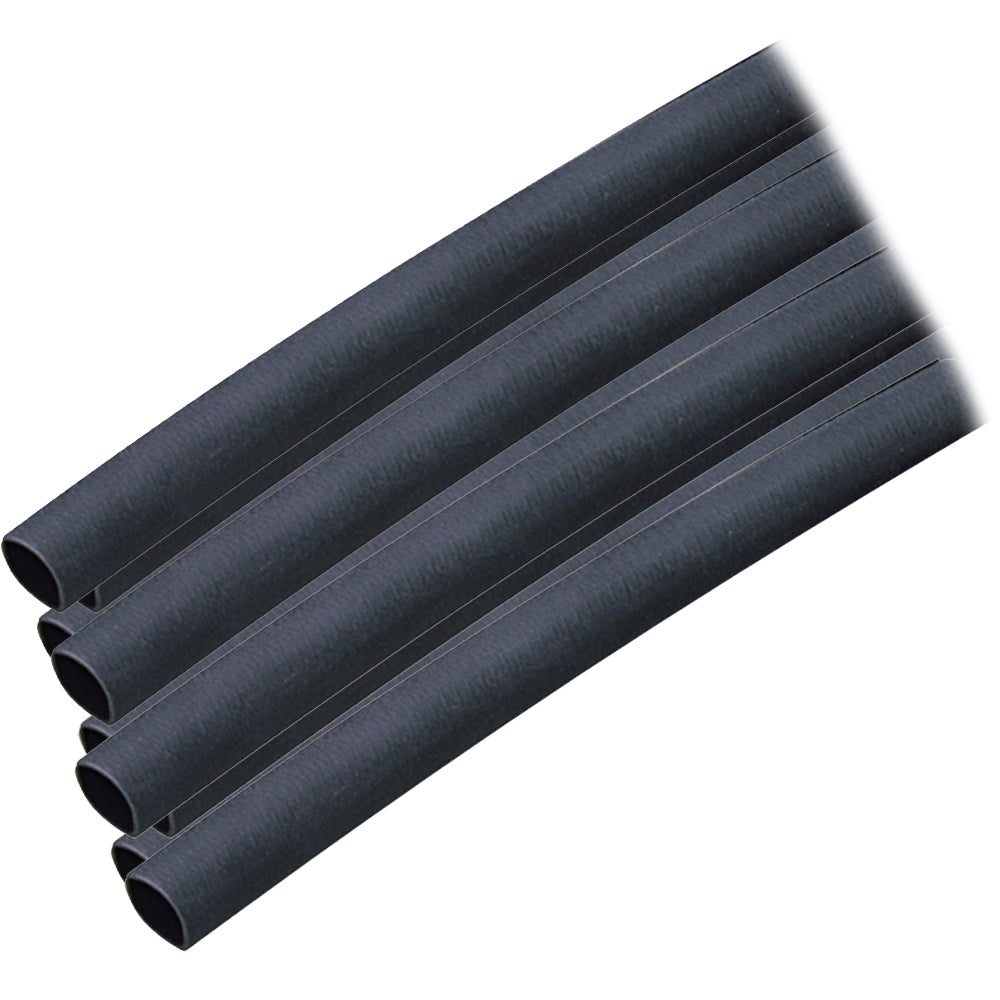Ancor Adhesive Lined Heat Shrink Tubing (ALT) - 1-4&quot; x 12&quot; - 10-Pack - Black-Electrical-1-Tiny Boat Nation