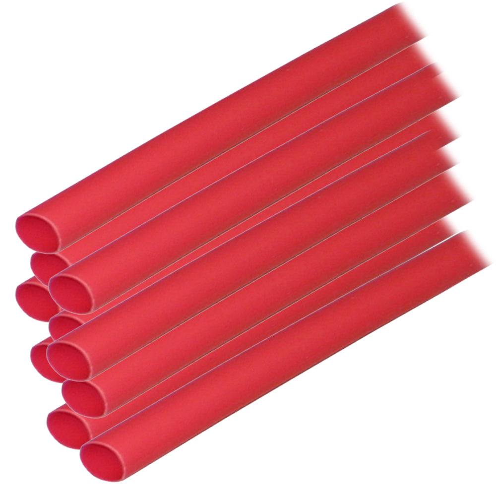 Ancor Adhesive Lined Heat Shrink Tubing (ALT) - 1-4&quot; x 12&quot; - 10-Pack - Red-Electrical-1-Tiny Boat Nation