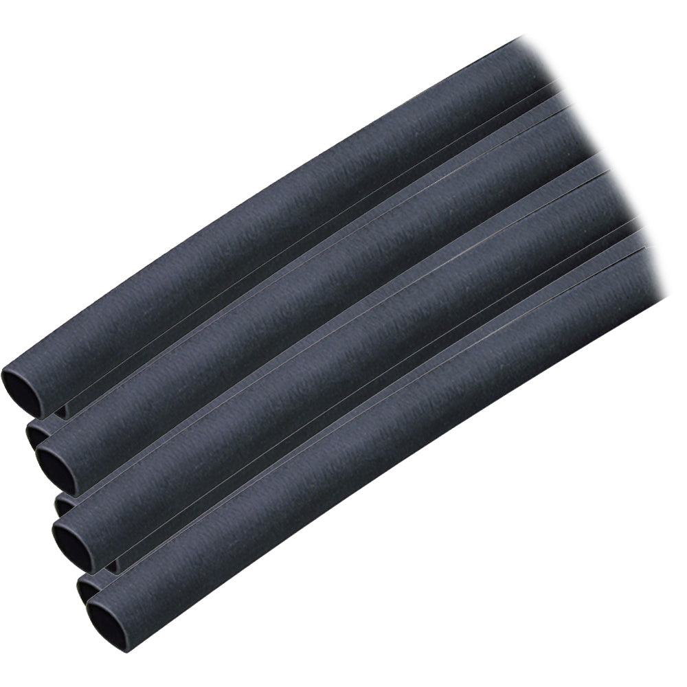 Ancor Adhesive Lined Heat Shrink Tubing (ALT) - 1-4" x 6" - 10-Pack - Black-Electrical-1-Tiny Boat Nation