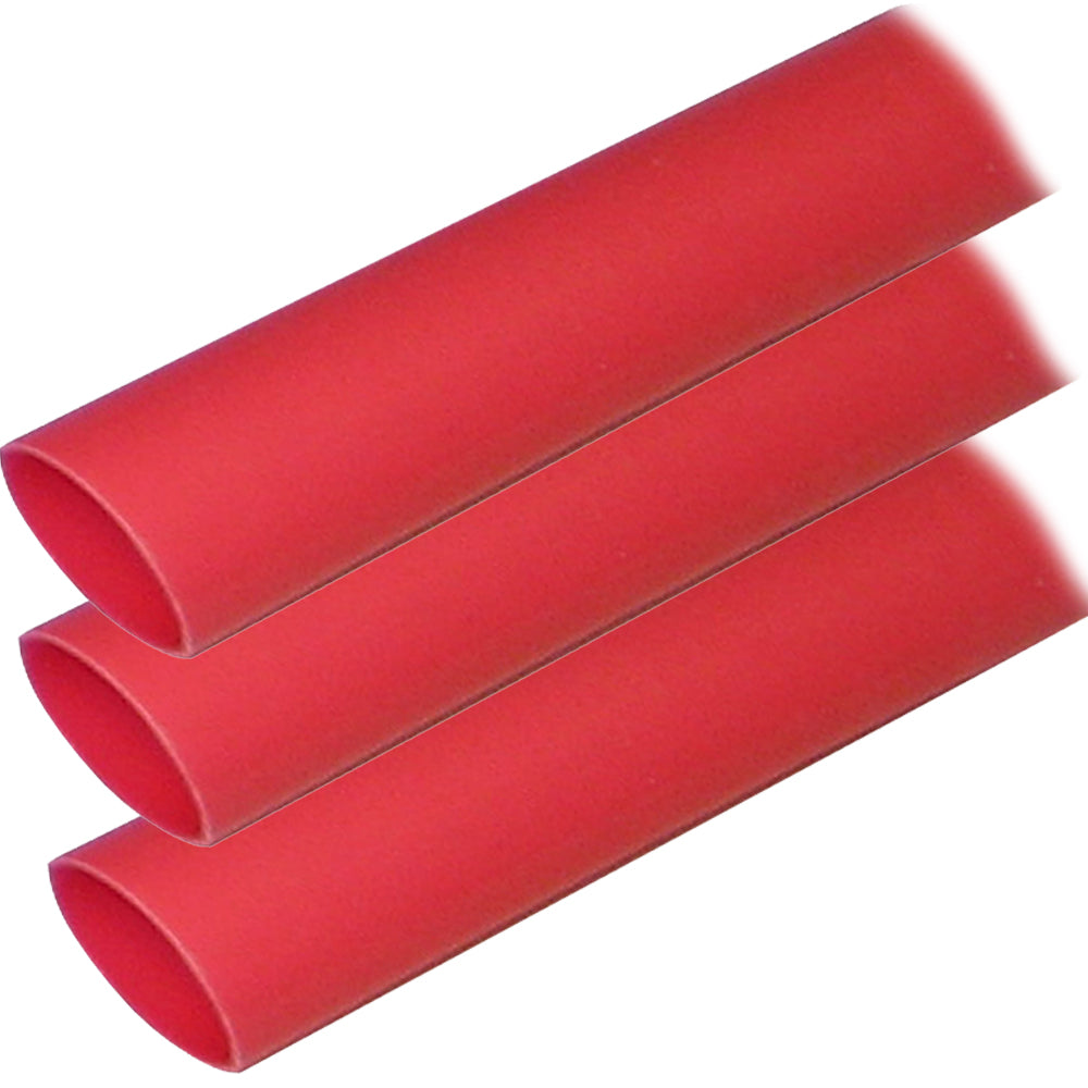 Ancor Adhesive Lined Heat Shrink Tubing (ALT) - 1&quot; x 12&quot; - 3-Pack - Red-Electrical-1-Tiny Boat Nation