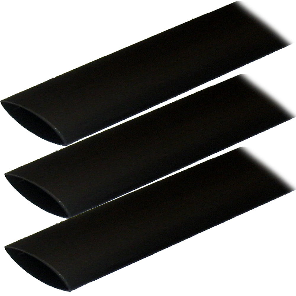 Ancor Adhesive Lined Heat Shrink Tubing (ALT) - 1&quot; x 3&quot; - 3-Pack - Black-Electrical-1-Tiny Boat Nation