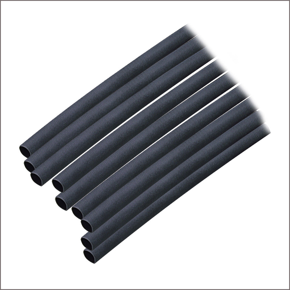 Ancor Adhesive Lined Heat Shrink Tubing (ALT) - 3-16" x 6" - 10-Pack - Black-Electrical-1-Tiny Boat Nation