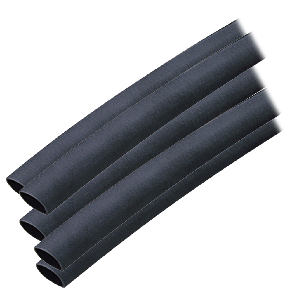 Ancor Adhesive Lined Heat Shrink Tubing (ALT) - 3-8" x 12" - 5-Pack - Black-Electrical-1-Tiny Boat Nation