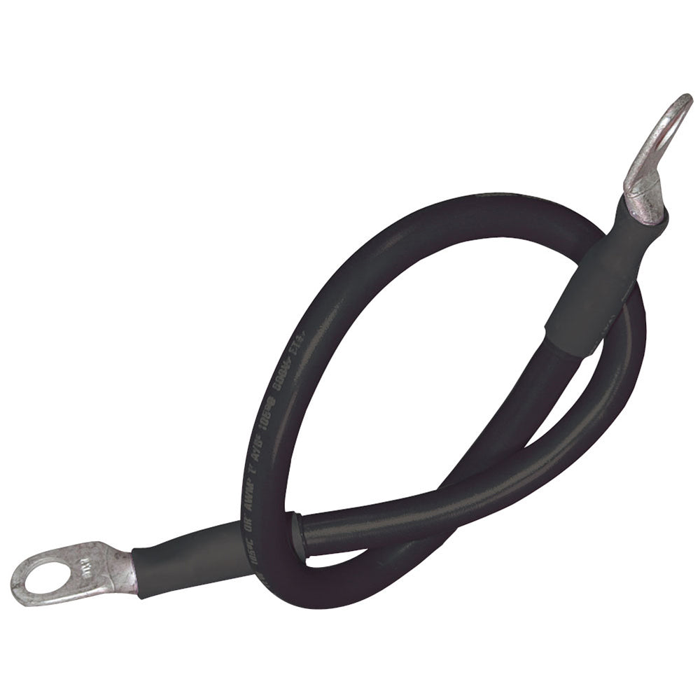 Ancor Battery Cable Assembly, 4 AWG (21mm²) Wire, 5-16" (7.93mm) Stud, Black - 32" (81.2cm)-Electrical-1-Tiny Boat Nation