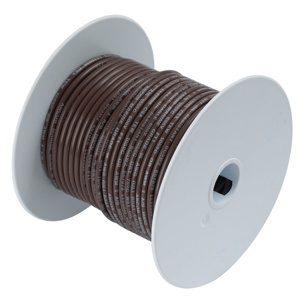 Ancor Brown 10 AWG Tinned Copper Wire - 100&#39;-Electrical-1-Tiny Boat Nation