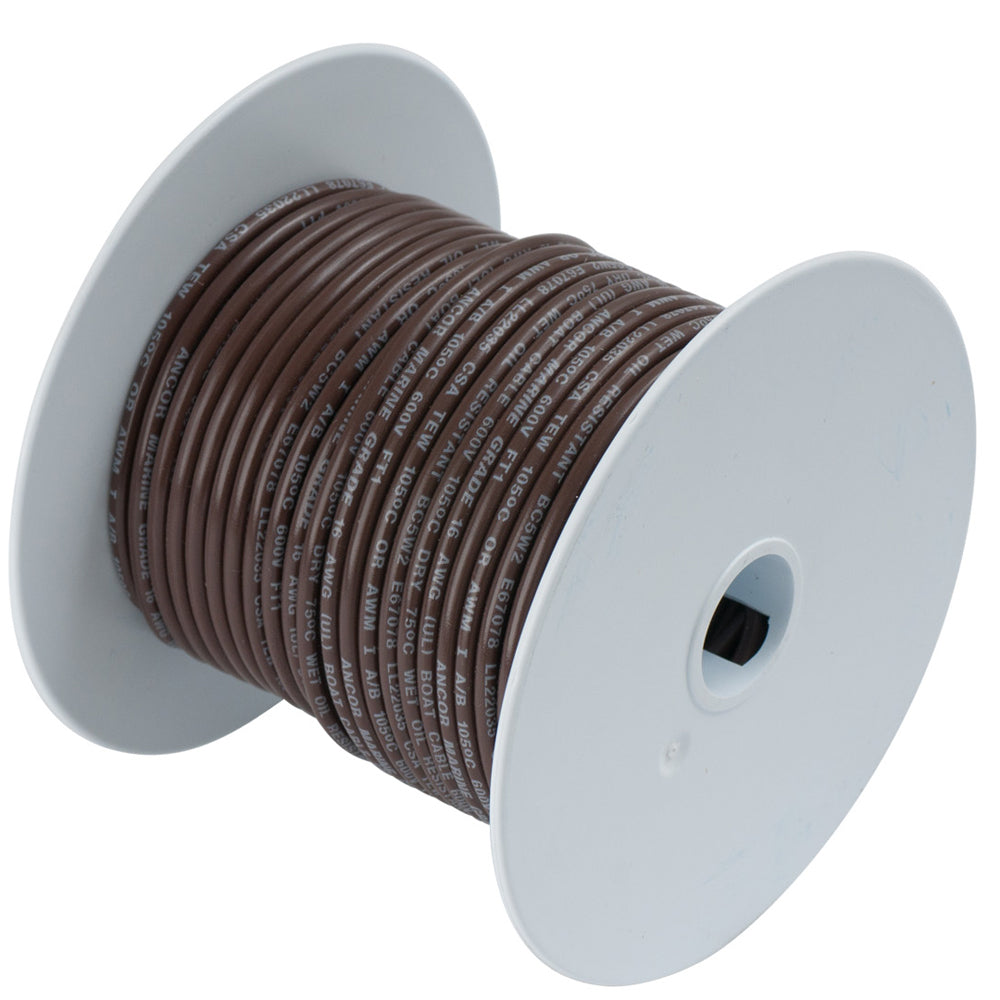 Ancor Brown 16 AWG Tinned Copper Wire - 25'-Electrical-1-Tiny Boat Nation