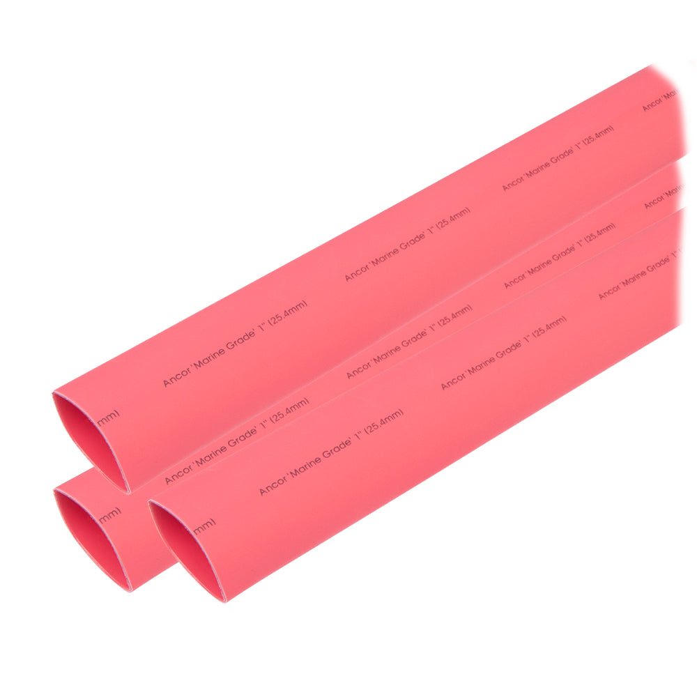 Ancor Heat Shrink Tubing 1" x 3" - Red - 3 Pieces-Electrical-1-Tiny Boat Nation