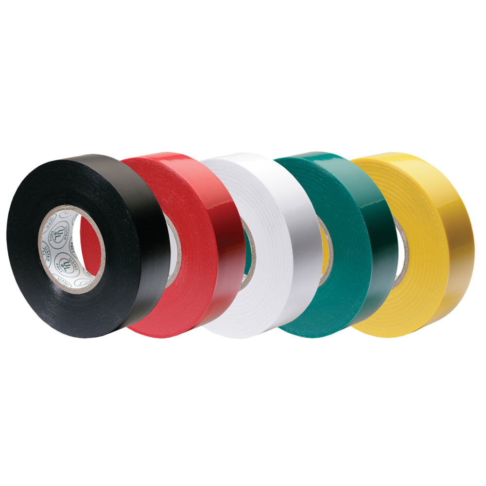 Ancor Premium Assorted Electrical Tape - 1-2" x 20' - Black - Red - White - Green - Yellow-Electrical-1-Tiny Boat Nation