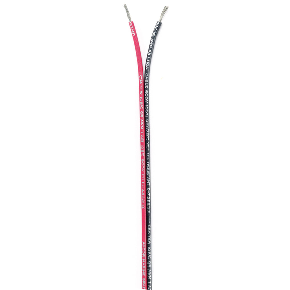 Ancor Ribbon Bonded Cable - 16-2 AWG - Red-Black - Flat - 250'-Electrical-1-Tiny Boat Nation