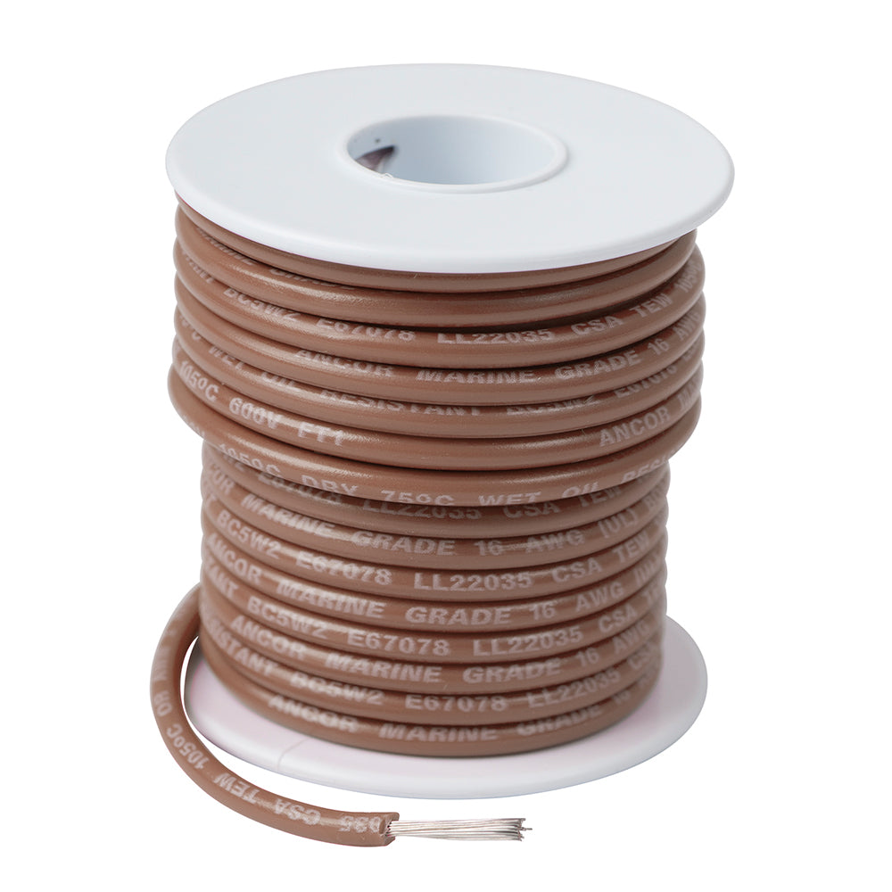 Ancor Tan 16 AWG Tinned Copper Wire - 100'-Electrical-1-Tiny Boat Nation