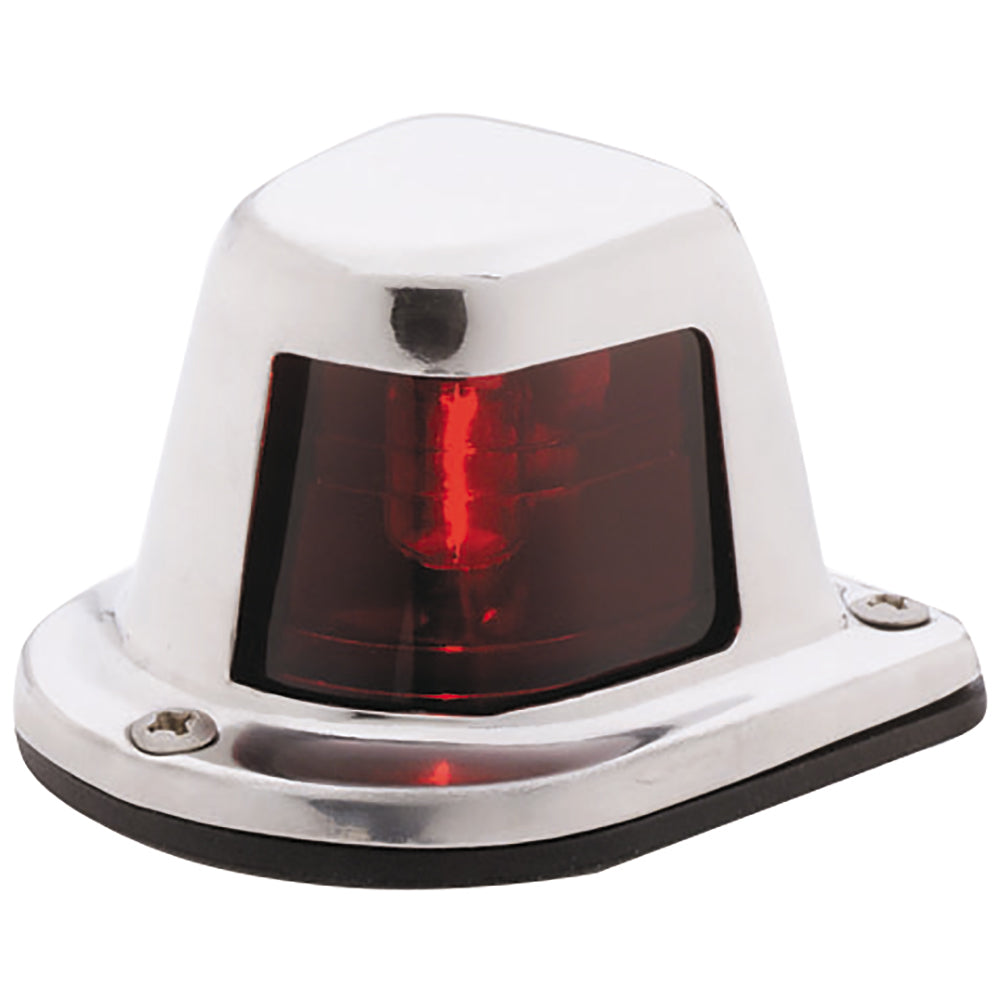 Attwood 1-Mile Deck Mount, Red Sidelight - 12V - Stainless Steel Housing-Lighting-1-Tiny Boat Nation