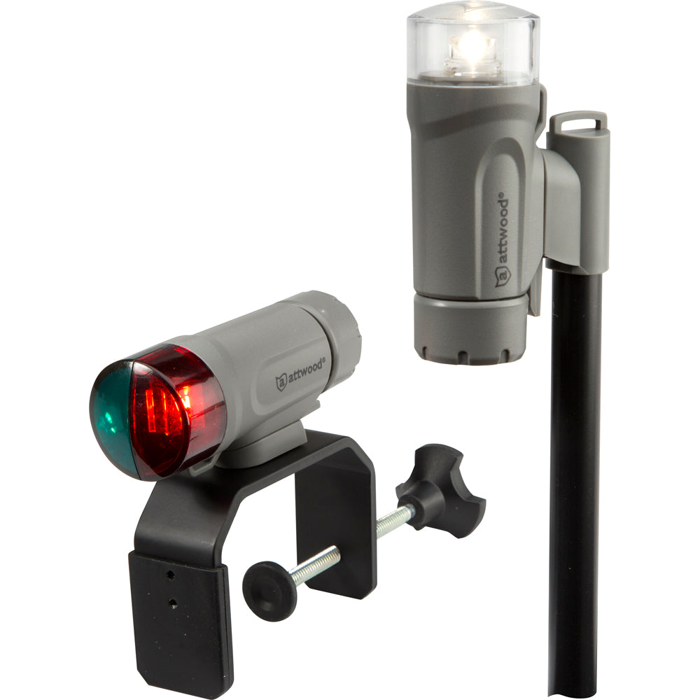 Attwood Clamp-On Portable LED Light Kit - Marine Gray-Lighting-1-Tiny Boat Nation